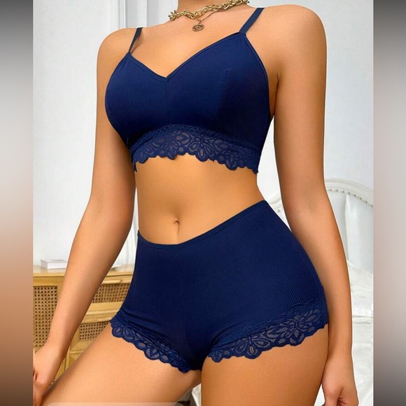 Floral lace btakette and panty lingerie Set sexy pajamas - Picture 6 of 6